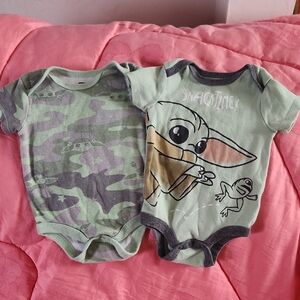 Star Wars Baby Yoda Green One Piece Set